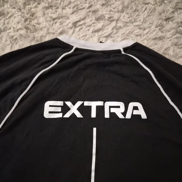 ☆5/$15☆H&M Divided EXTRA Racing Long Sleeve Shirt | Black & White | XS - Picture 12 of 16